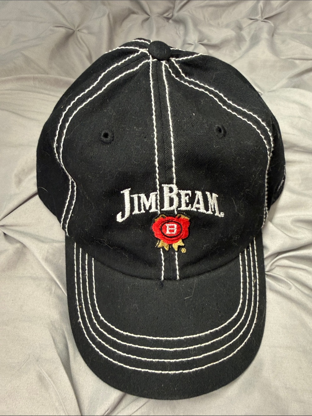 Men's Black Jim Beam Embroidered Baseball Cap - O/S